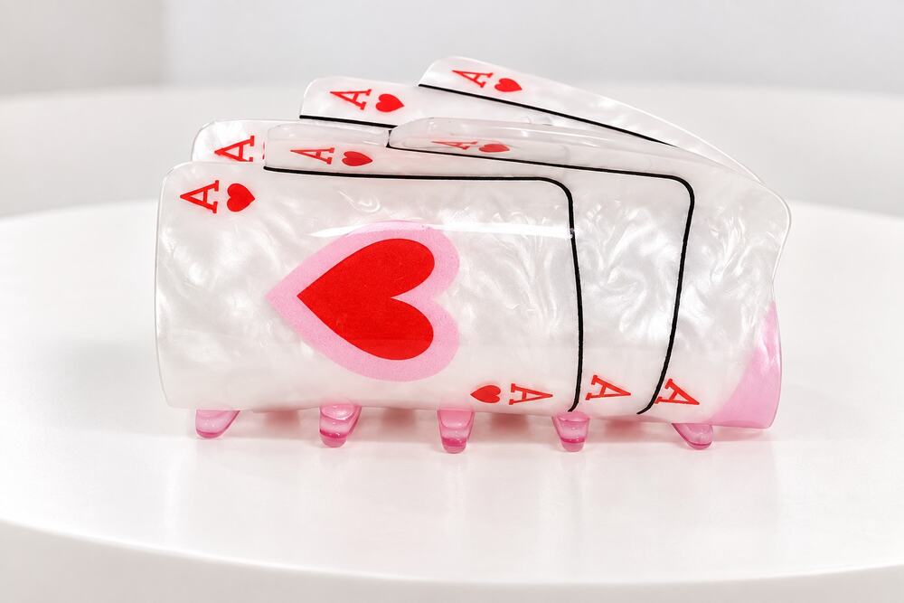 Acetate Ace Deck Of Card Hair Claw Clip